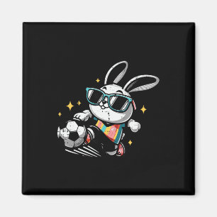 Imã Coelho da Páscoa Jogando Futebol Bonito Futebol Me
