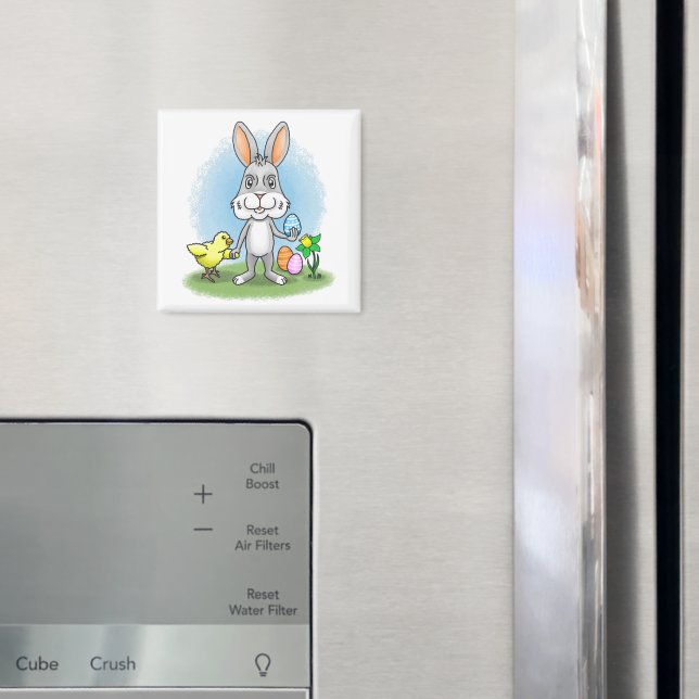 Imã coelho de Páscoa e o frango amarelo (In Situ (Fridge))