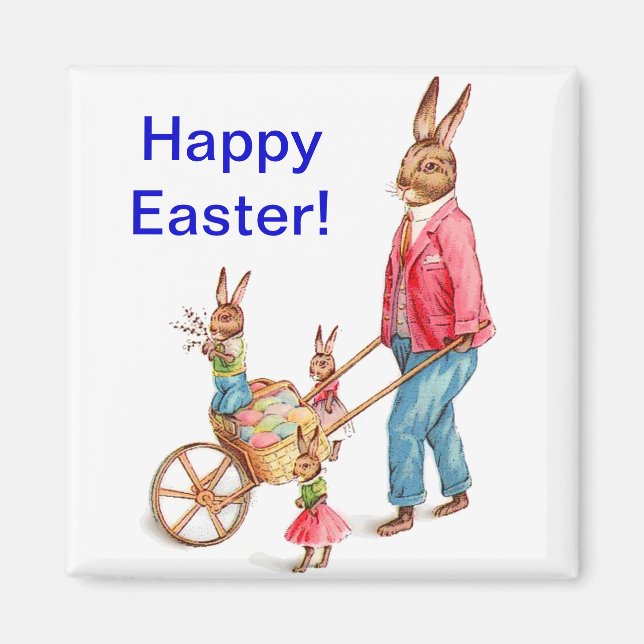 Imã Coelho e família da Páscoa-do-campo, ZSSG (Frente)