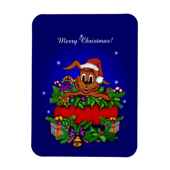 Ímã Coelho Natal (Vertical)