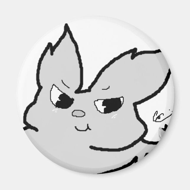 Imã Coelho prateado (Frente)