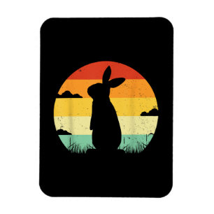 Ímã Coelho Retro Estilo Vintage 80s Estilo Bunny Lover