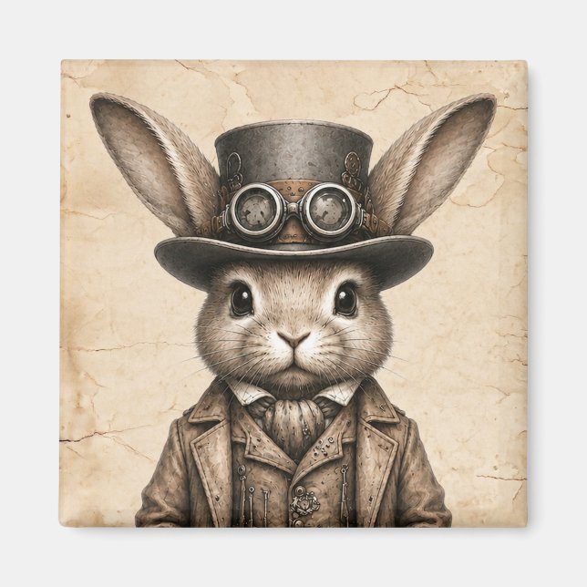 Imã Coelho Steampunk  (Frente)