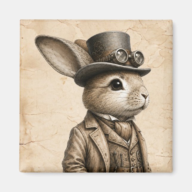 Imã Coelho Steampunk  (Frente)