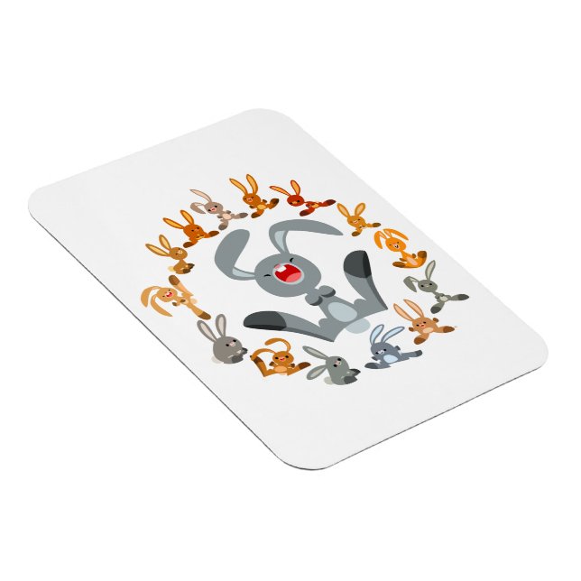 Ímã Coelhos de desenho animado lindos Mandala Magneta  (Lado Direito)