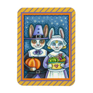 ÍMÃ COELHOS DE PILGRIM, OBRIGADO A COLHEITA DE HARE, B