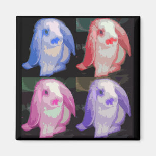Imã coelhos do pop art