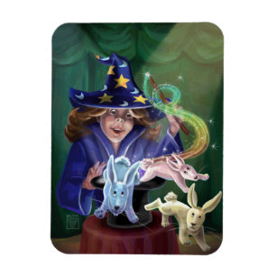 Ímã Coelhos Magic Act do Chapéu