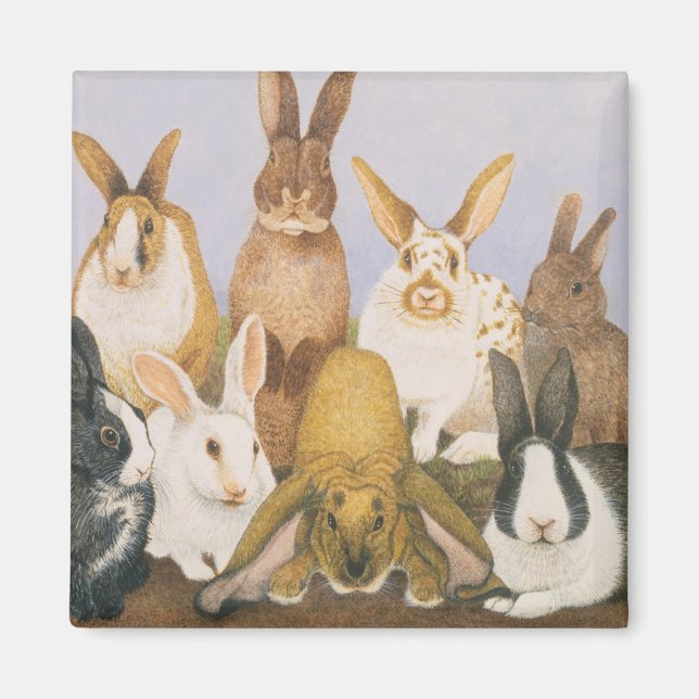 Imã Coelhos sortudos (Frente)