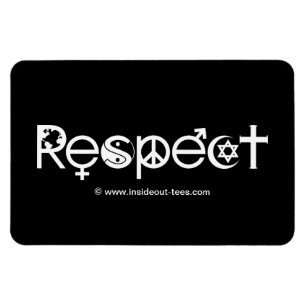 Ímã Coexistir com respeito - bondade e tolerância à 