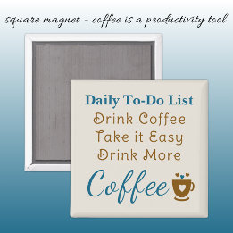 Imã Coffee lovers to do list brown blue