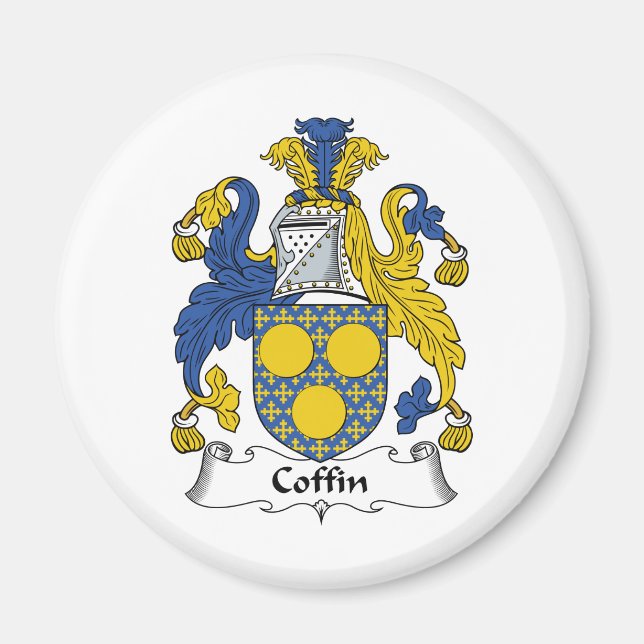 Imã Coffin Family Crest (Frente)