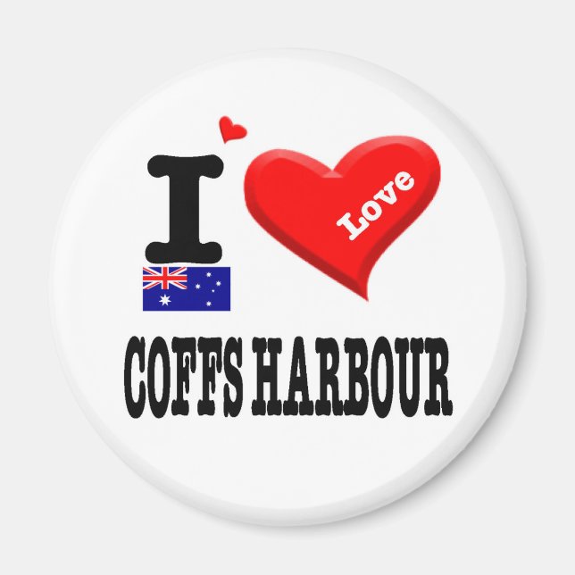 Imã COFFS HARBOR - I Love (Frente)
