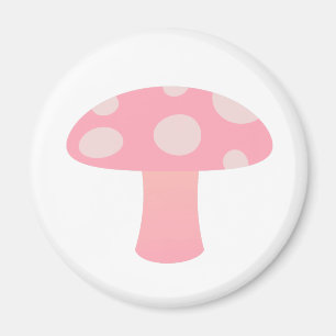 Imã Cogumelo cor-de-rosa