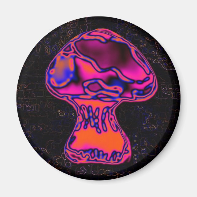 Imã cogumelo psicodélico (Frente)