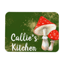 Cogumelos em Aquarela Cozinha Personalizada