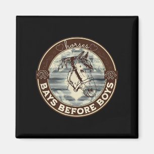 Imã Coisa Engraçada & Design de Cowgirl; Horse
