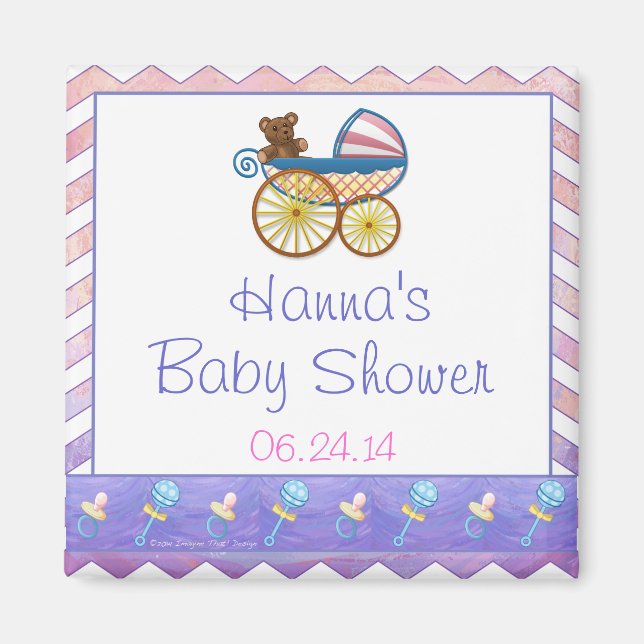 Imã Coisas de bebê rosa e fedorento (Frente)