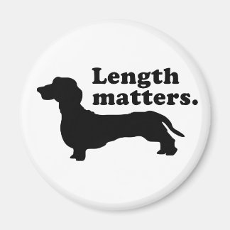 Imã "Coisas de Comprimento" (Dachshund)