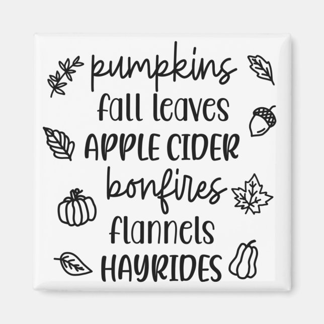 Imã Coisas de queda favoritas (Frente)
