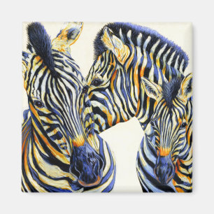 Imã Coisas selvagens - zebras vibrantes