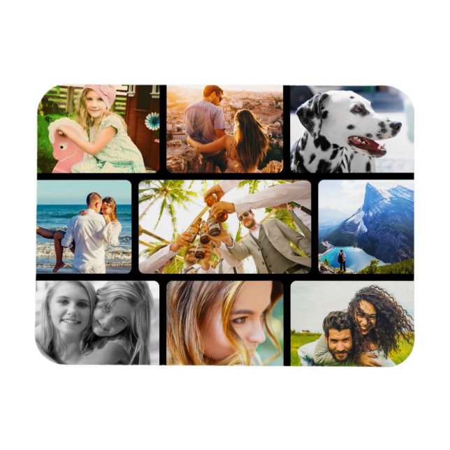 Ímã Colagem Arredondada do Modelo de Foto Flexível 9 d (Horizontal)