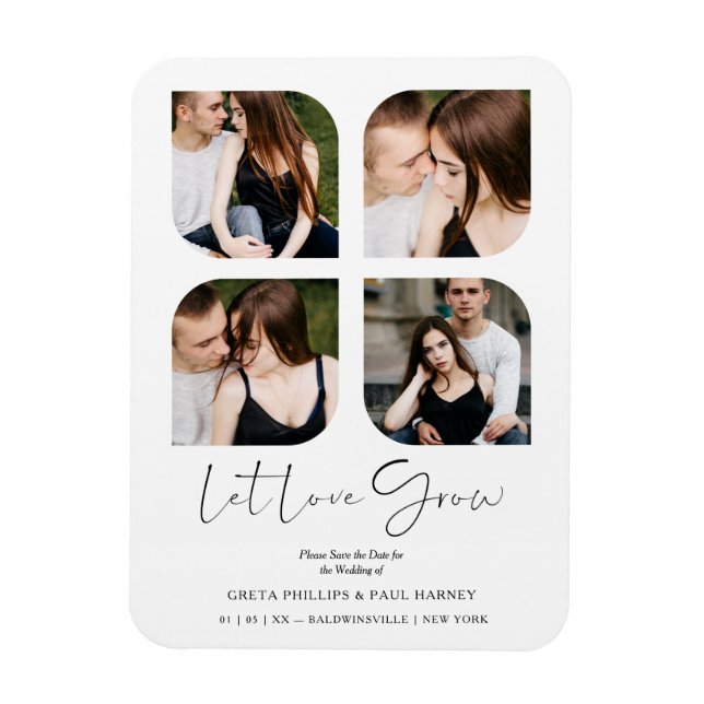 Ímã Colagem Chic Clage 4 Fotografias Negra (Vertical)