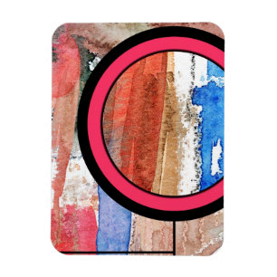 Ímã colagem da arte abstracta, meios mistos e aguarela