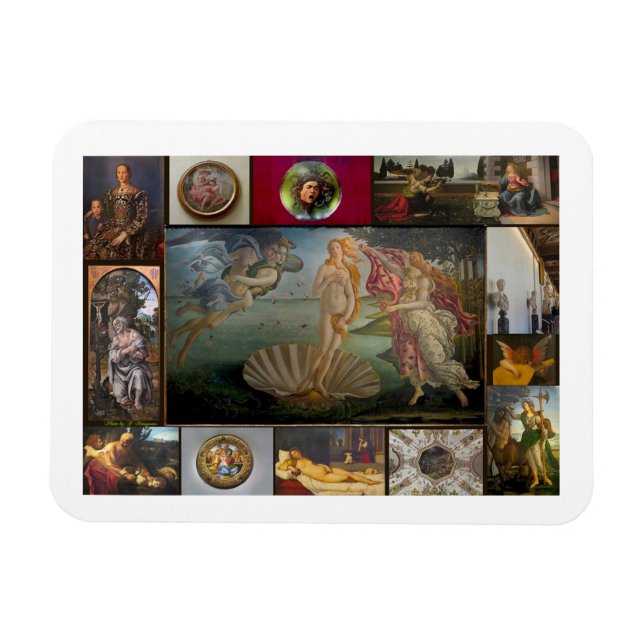 Ímã Colagem da Galeria Uffizi (Horizontal)