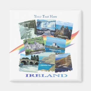 Imã COLAGEM DA IRLANDA DA PICTURESQUE - Oito Designs C