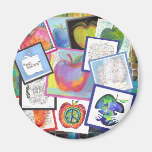 Imã Colagem de Apple da arte