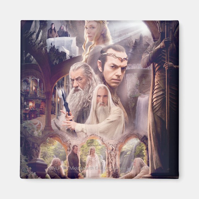 Imã Colagem de Caracteres Rivendell (Frente)