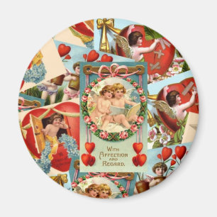 Imã Colagem de Dias de os namorados Vintage