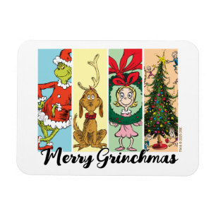Ímã Colagem de Férias Merry Grinchmas
