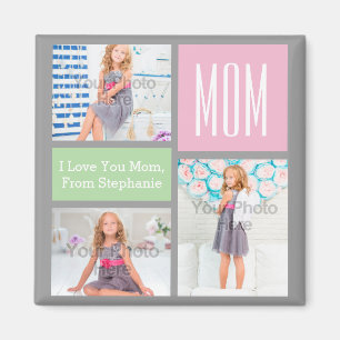 Imã Colagem de Fotografias de Dia de as mães Personali