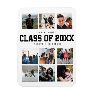 Ímã Colagem de Fotografias de Manutenção de Graduação