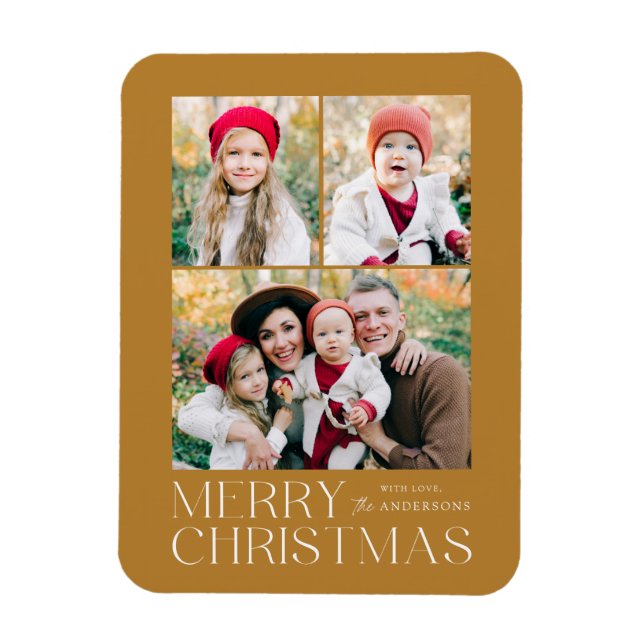 Ímã Colagem de Fotografias de Natal Moderno 3 (Vertical)