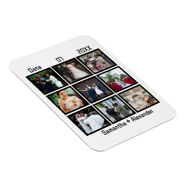 Ímã Colagem de Fotografias do Aniversário de Casamento (Lado Direito)