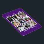 Ímã Colagem de Fotografias do Aniversário Personalizad<br><div class="desc">Colagem de Fotos do Aniversário Moderno de Casamento Personalizado 9. Personalize este presente de aniversário para ele,  presente de casamento,  presente de Colagem de Aniversário,  presente de colagem personalizada,  presente de foto de casamento personalizado com 9 fotos,  datas de casamento e nome dos casais.</div>
