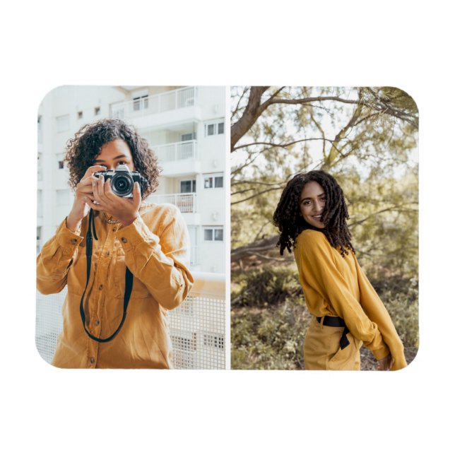 Ímã Colagem de Fotografias do Design 2 (Horizontal)