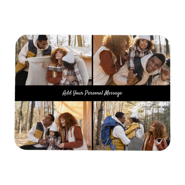 Ímã Colagem de Fotografias do Design 4 (Horizontal)