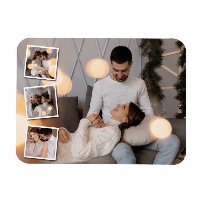 Ímã Colagem de Fotografias do Design 4 (Horizontal)