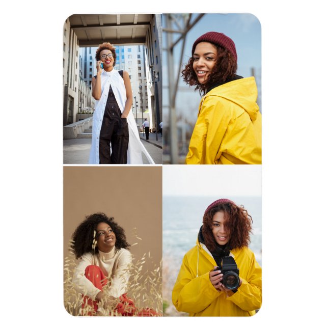 Ímã Colagem de Fotografias do Design 4 (Vertical)