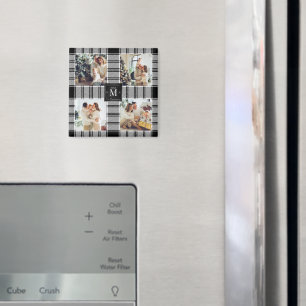 Imã Colagem de Fotografias do Natal Moderno - 4 Preto 