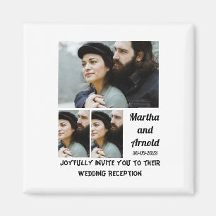 Imã Colagem de Fotografias personalizada da recepção d