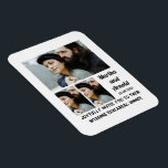Ímã Colagem de Fotografias personalizada do Janto de E<br><div class="desc">Janto de Ensaio de Casamento Convite 3 Colagem de Fotografias personalizada. Faça um convite de casamento único com suas fotos e mude os nomes e a data usando esta modelo para o casamento.</div>