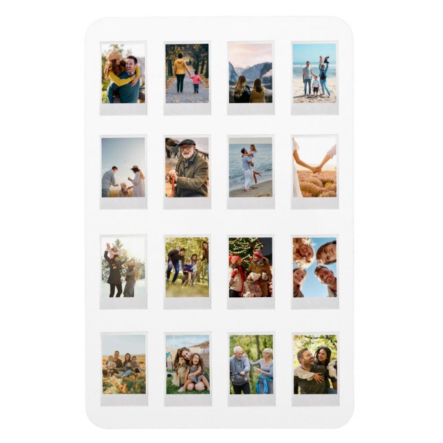Ímã Colagem de Fotografias Personalizada Instant Film  (Vertical)