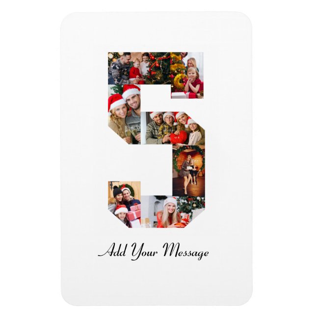 Ímã Colagem de Fotografias Preta e Branco Número 5 (Vertical)