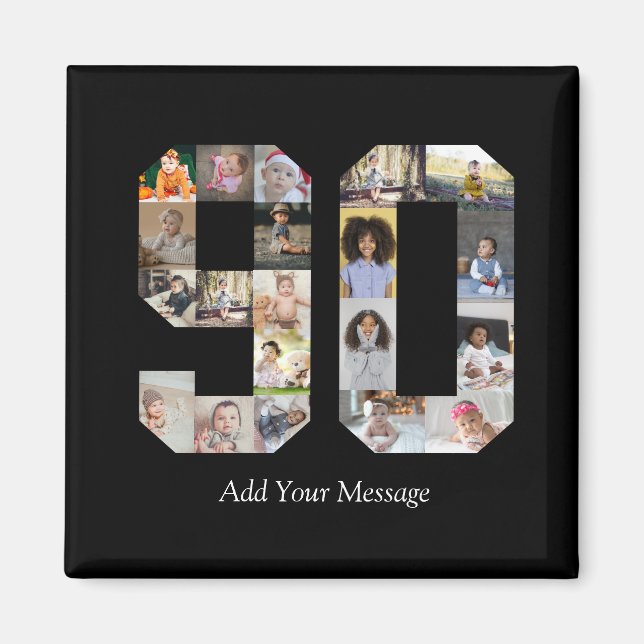 Imã Colagem de Fotos 90 (Frente)