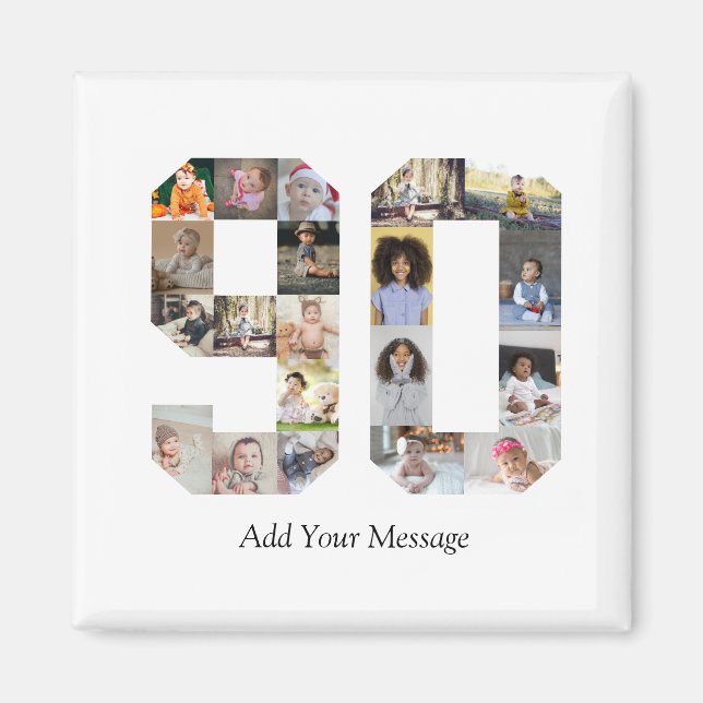 Imã Colagem de Fotos 90 (Frente)